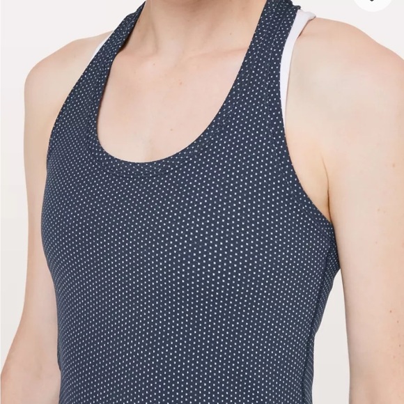 Lululemon Cool Racerback II Luon Pacific Pointe Jacquard True Navy Onyx Blue - Picture 4 of 10